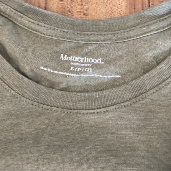 Motherhood maternity size small long sleeve shirts EUC. Blue, green. Ruched side - Picture 3 of 7